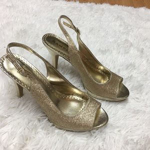 COPY - Rampage “Flanders”Gold Glitter Heels size 9.5